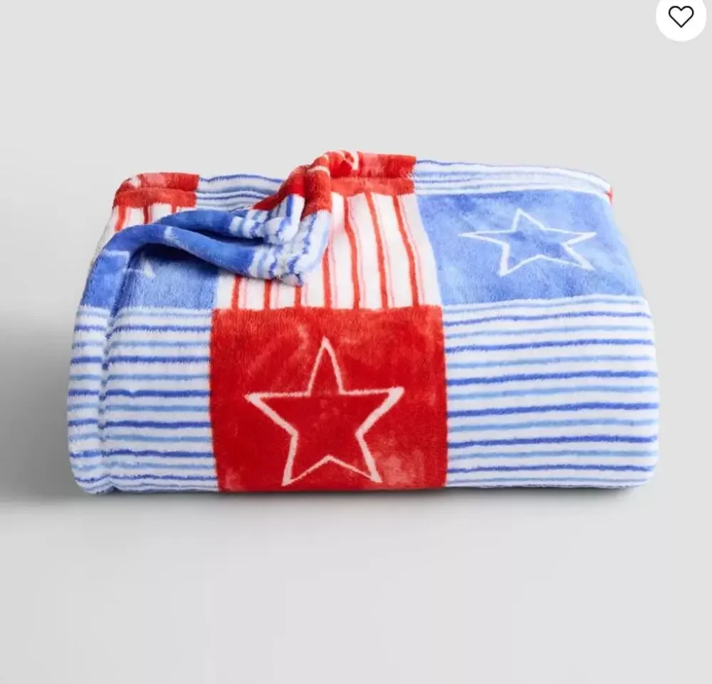 The Big One Patriotic Fireworks Oversized Plush Throw
